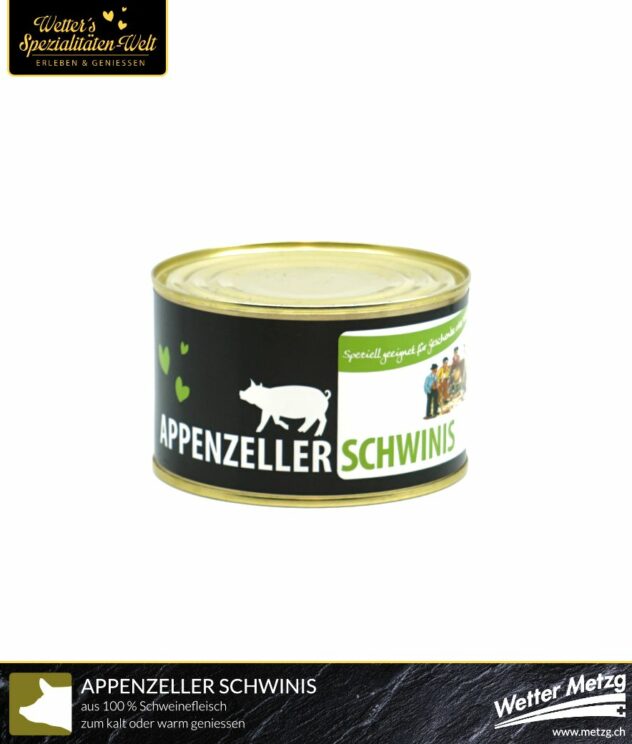 Appenzeller Schwinis Konserve - Wetter Metzg Spezialität aus Appenzell