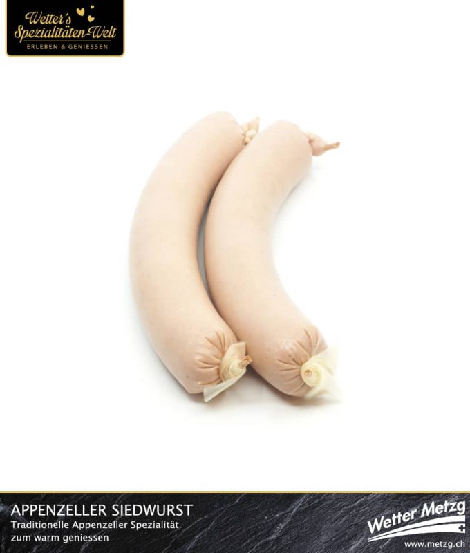 Appenzeller Siedwurst - Brühwurst Spezialität aus Appenzell